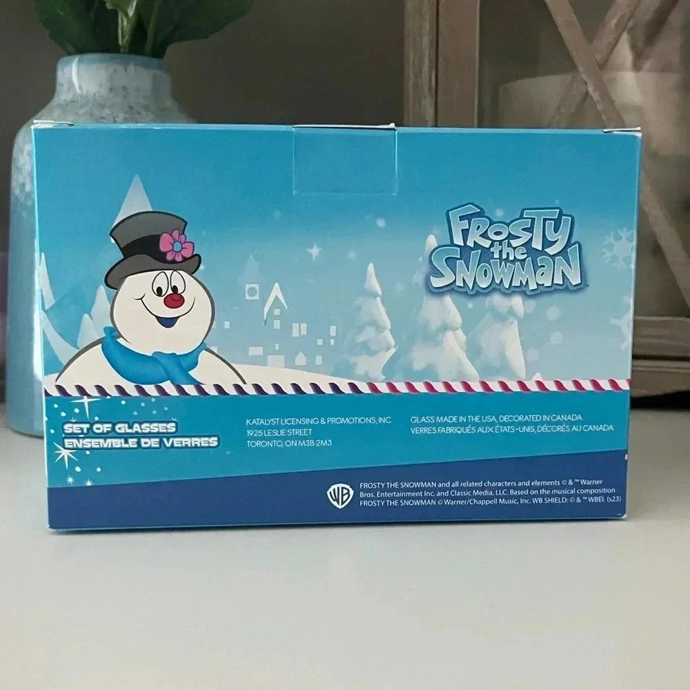 Frosty the Snowman Holiday Glass Drinkware Set of  Two - Picture 5 of 6